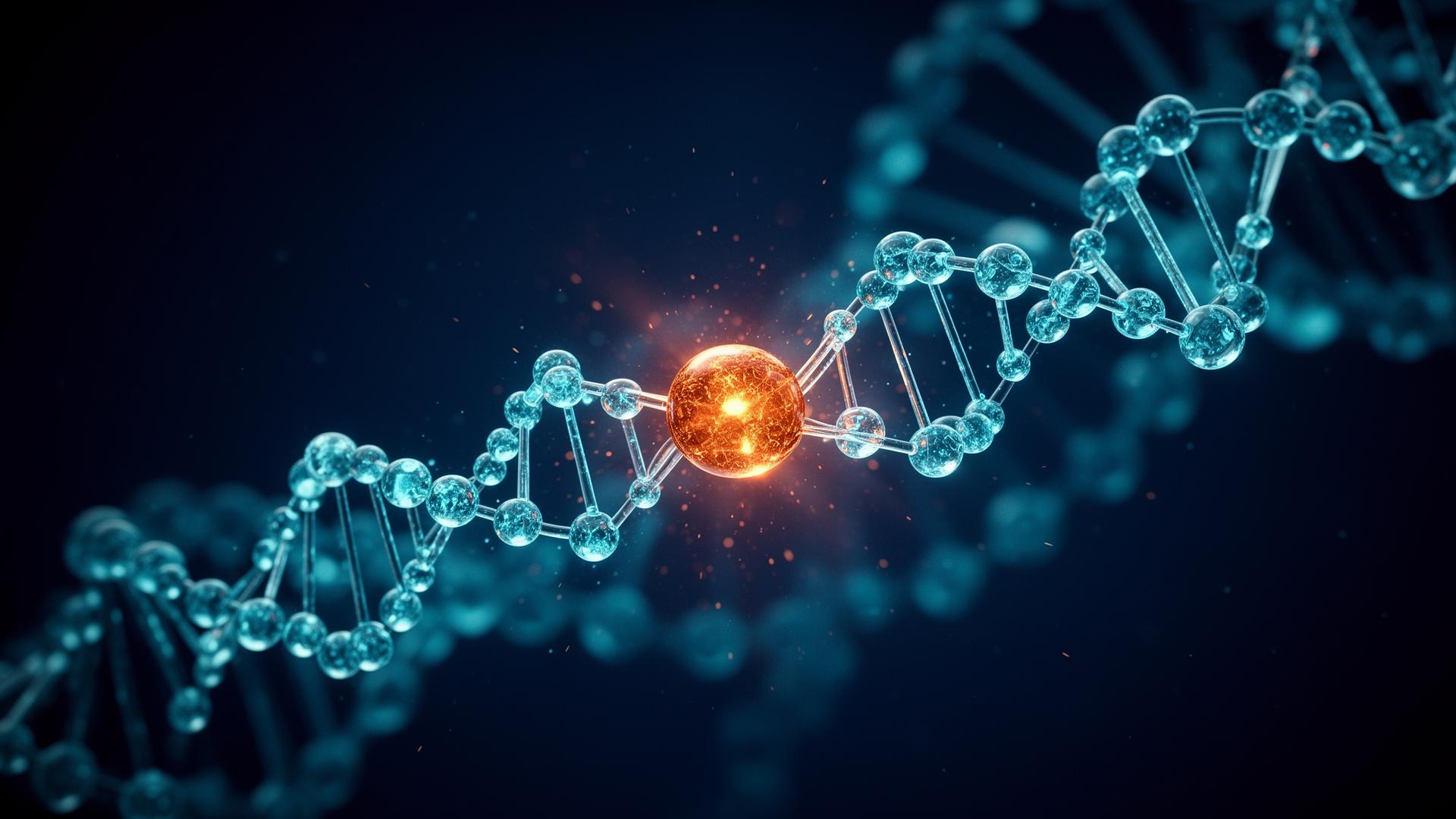 Golden infrared light particles flowing into skin cells — phototherapy visualization